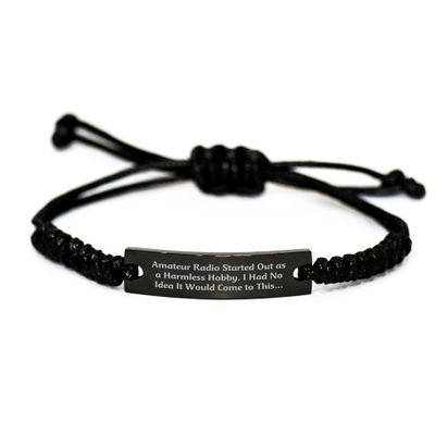 Amateur Radio Enthusiasts Christmas Unique Gifts - Funny Rope Bracelet from Friends, Perfect for Men and Women