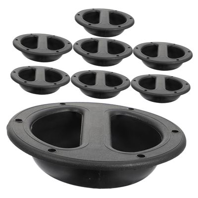 QUMIIRITY 8pcs Portable Speaker Handles Durable Recessed Audio Accessories for Stage Speakers and Subwoofers Lightweight Abs Design for Easy Carrying Black