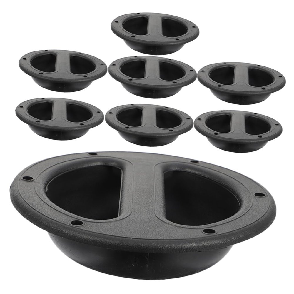 QUMIIRITY 8pcs Portable Speaker Handles Durable Recessed Audio Accessories for Stage Speakers and Subwoofers Lightweight Abs Design for Easy Carrying Black