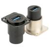MERRYHAPY 2pcs USB Panel Mount Coupler Female to Female Extension Adapter for Data Transfer USB Connector for Easy Installation view 1