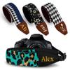 Art Tribute Camera Strap Personalized With Name - Shoulder, Crossbody & Neck Camera Strap for Photographers, Fits All Cameras, Canon Nikon Sony Fujifilm, Padded Strap W/Quick Release & Leather Ends view 1