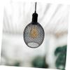 QUMIIRITY Hollow Metal Drum Lampshade Replacement Elegant Iron Wire Light Cover for Ceiling Lights Pendant Lamps Home Black Design view 3