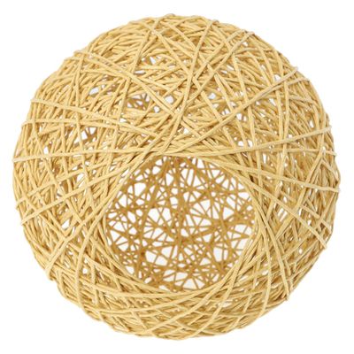 QUMIIRITY Woven Rattan Lamp Shade for Rustic Hanging Pendant Light Natural Style Ceiling Lamp Cover for Home Hotel and Restaurant Decor Comfortable Atmosphere