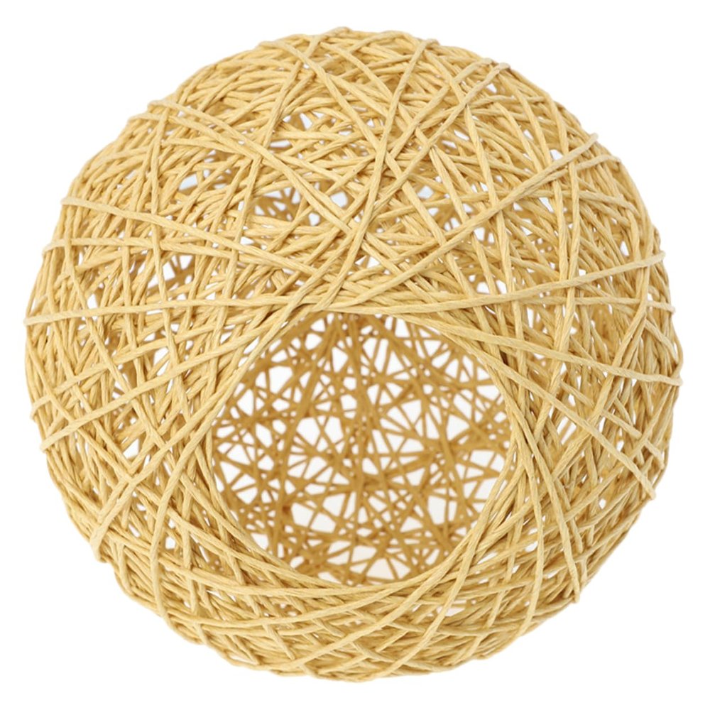 QUMIIRITY Woven Rattan Lamp Shade for Rustic Hanging Pendant Light Natural Style Ceiling Lamp Cover for Home Hotel and Restaurant Decor Comfortable Atmosphere