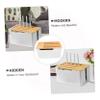MERRYHAPY Desktop Box Lid Cord Organizer for and Cables Storage for Prevents Wire Entanglement Capacity Design view 3