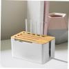 MERRYHAPY Desktop Box Lid Cord Organizer for and Cables Storage for Prevents Wire Entanglement Capacity Design view 4