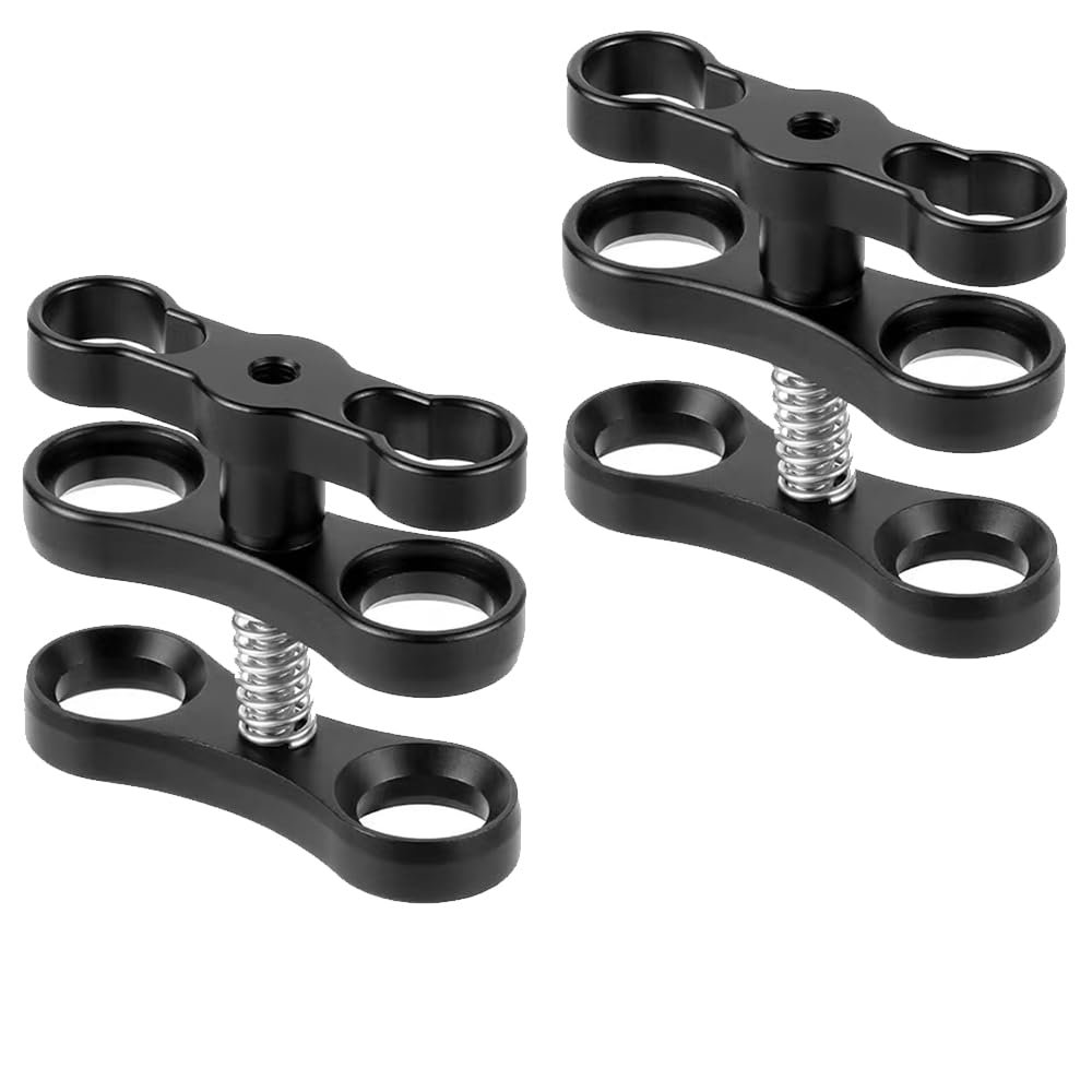 DIVJINGHAO 2pcs 1" Underwater Ball Clamp for Diving Camera Arm, Compatible with GoPro Action Camera and Flashlight Arms (CLAMP-2)