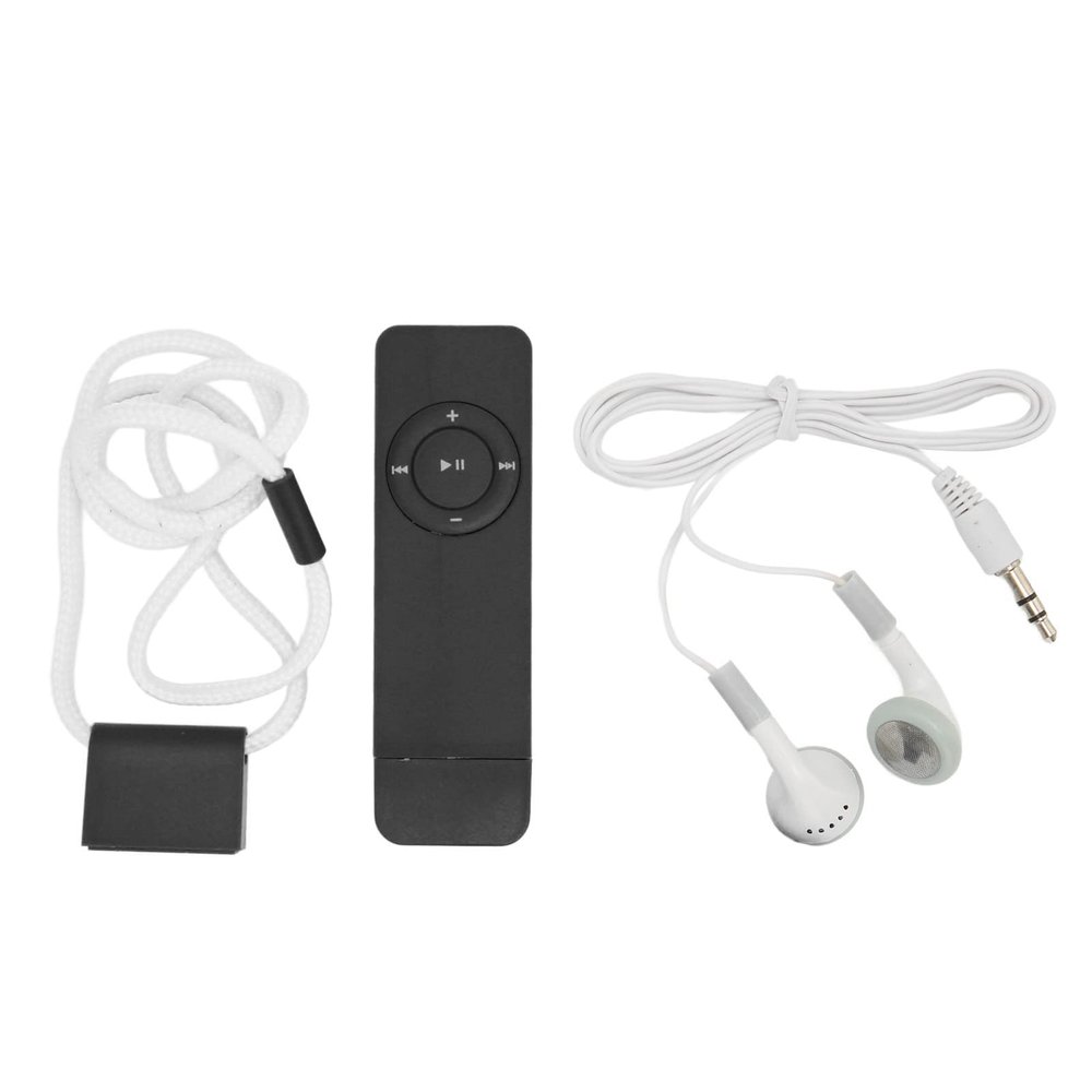 MP3 Player Lossless Sound Support Up to 64GB Mini Music Player for Traveling Students (Black)