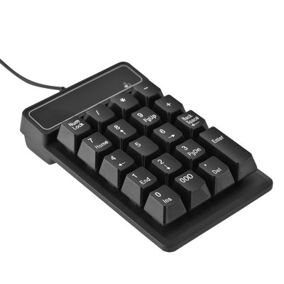 evhooe 1.5M/5FT USB Wired 19 Key Numeric Keypad for Laptop Desktop PC