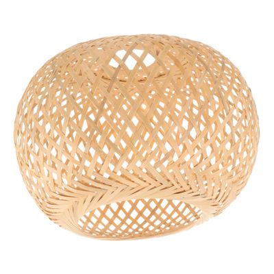 QUMIIRITY Handmade Bamboo Lampshade Decorative Lantern Rustic Lamp Cover Easy Install Multi-purpose Lighting