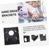DirectNine Basics 3pcs Hard Drive Mounting Bracket Kit Double Slot Internal Drive Bay for Ssd Easy Installation Sturdy Material Compatible with Desktop Cases view 2