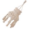 JEWEDECO Macrame Lampshade Pendant Boho Hanging Decor for Living Room Bedroom Ceiling Rustic Light Fixtures view 1