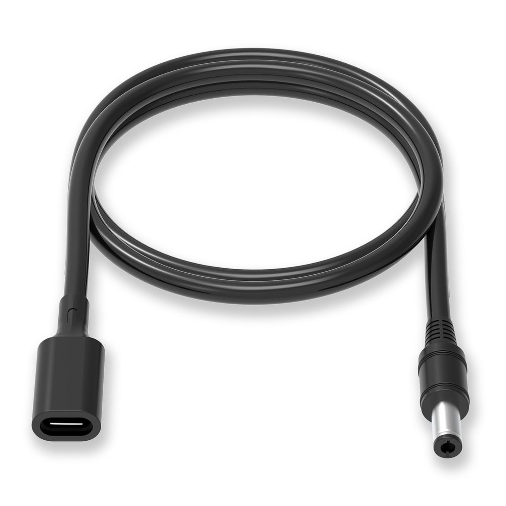 3.28ft USB C to 5.5mm x 2.1mm Adapter Cable,Type C Female to Male Plug Supply Adapter Power Cable Made for Webcam Router,IP Camera, Electric Toothbrush,LED Strip Light