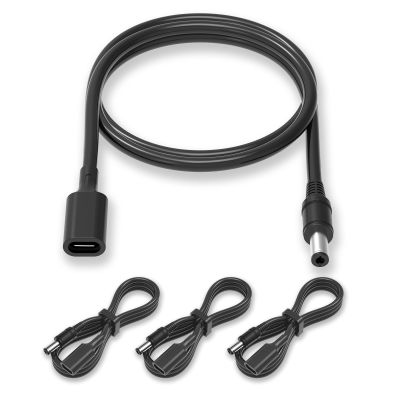 3.28ft USB C to DC 5.5mm x 2.5mm Adapter CableUSB to DC Power Cable,Work with Charger and PD Power Bank,Output DC 12V,Portable for Outdoor Test,Studio and Travel