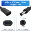 3.28ft USB C to DC 5.5mm x 2.5mm Adapter CableDC in 12V Power Cord,Work with Charger and PD Power Bank,Portable for Outdoor Test,Studio and Travel view 2