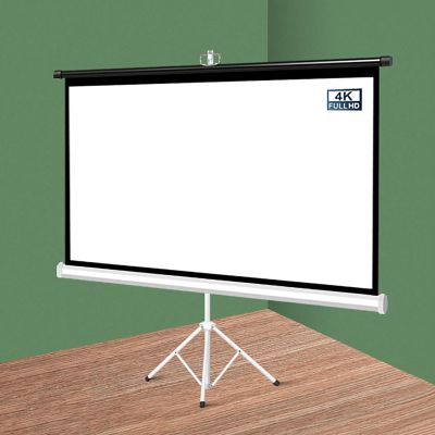XAWSOP Projector Screen with Stand, 4:3/16:9 4K HD Wrinkle-Free Outdoor Indoor Foldable Movie Screen Portable Projector Screen, for Outdoor Indoor Home Theater Backyard Cinema Travel,84inch 16:9