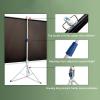 XAWSOP Projector Screen with Stand, 4:3/16:9 4K HD Wrinkle-Free Outdoor Indoor Foldable Movie Screen Portable Projector Screen, for Outdoor Indoor Home Theater Backyard Cinema Travel,84inch 16:9 view 2