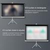 XAWSOP Projector Screen with Stand, 4:3/16:9 4K HD Wrinkle-Free Outdoor Indoor Foldable Movie Screen Portable Projector Screen, for Outdoor Indoor Home Theater Backyard Cinema Travel,84inch 16:9 view 3