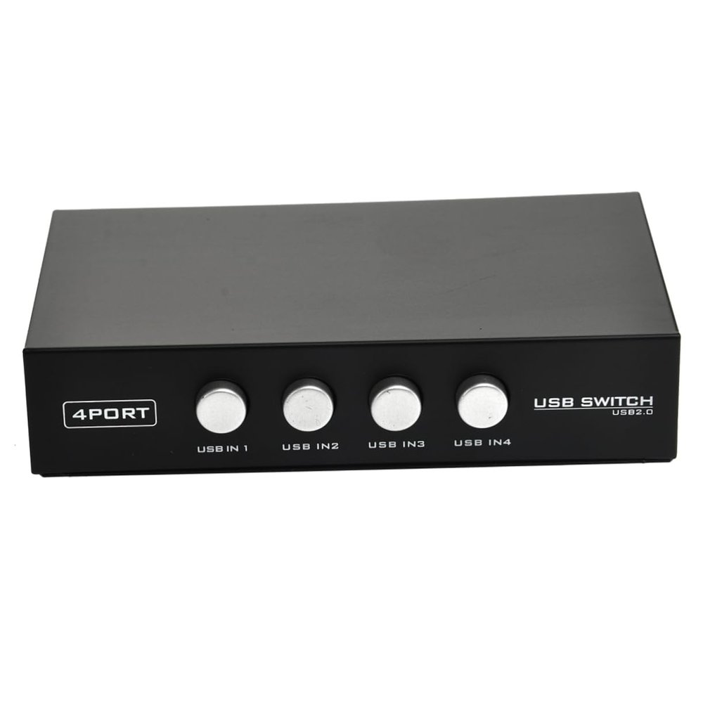 DirectNine Basics USB Sharing Hub 4 Port Printer/Scanner Sharing USB 2.0 Cable for Laptop Connect Printer to Multiple Computers Os Random