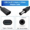 3.28ft USB C to 3.5mm x1.35mm Adapter Cable,Supply Adapter Power Cable Made for Webcam Router,IP Camera, Electric Toothbrush, LED Strip Light,Portable for Outdoor Test, Studio and Travel view 2