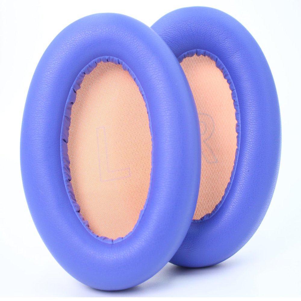 ACCIUK LifeQ10/ Q10 BT/Life 2 NEO Replacement Ear Cushions, Made of Protein Leather and Memory FoamCompatible with Anker Soundcore LifeQ10 / Q10BT Bluetooth Headphone Pads (Blue + Orange)