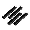 IWOWHERO 4pcs Modern Black Cabinet Pulls Sleek Invisible Design Door Handles for Kitchen Wardrobe Drawer Hardware Elevate Your view 1