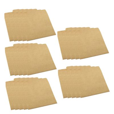 Unomor 25pcs Kraft Paper Cd Bags Multi-function Cd Covers for Home Storage Sealing Envelopes for Music Game and Discs Space-saving Protective Sleeves