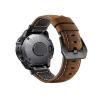 Quic kfit 26mm 22mm Genuine Leather Calfskin Strap Fit for Garmin Epix Pro 51mm 47mm Tactix 7 Pro/Fenix 7 Pro 7X Pro Enduro 2 Strap(Brown Black,26mm For Enduro 2) view 3