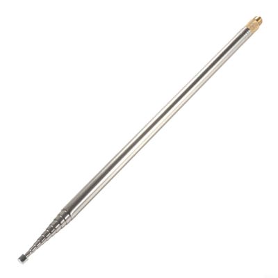 2.5M Stainless Steel Whip Antenna, Adjustable Telescopic Antenna for ELEMENTS, Portable Shortwave Radio Antenna for Home, Office, Radio Station(2PCS)