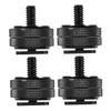 FELTECHELECTR 4pcs Double Screw Tripod Screw Adapter Camera Hot Shoe Mount Accessory for DSLR Camcorders and Monitors Easy Installation view 1