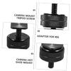 FELTECHELECTR 4pcs Double Screw Tripod Screw Adapter Camera Hot Shoe Mount Accessory for DSLR Camcorders and Monitors Easy Installation view 3