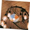 WHAMVOX Vintage Burlap Farmhouse Chandelier Pendant Light Lampshade Rustic Decorative Lampshade Replacement for Bedroom Living Room view 2