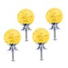 TOYANDONA 4set Bubble Ball Drawer Knob with Silver Base Stylish Cabinet Door Handles for Home Office Yellow Screw Included Easy to Install Durable Design for Modern Decor view 1
