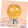 TOYANDONA 4set Bubble Ball Drawer Knob with Silver Base Stylish Cabinet Door Handles for Home Office Yellow Screw Included Easy to Install Durable Design for Modern Decor view 2