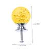 TOYANDONA 4set Bubble Ball Drawer Knob with Silver Base Stylish Cabinet Door Handles for Home Office Yellow Screw Included Easy to Install Durable Design for Modern Decor view 4