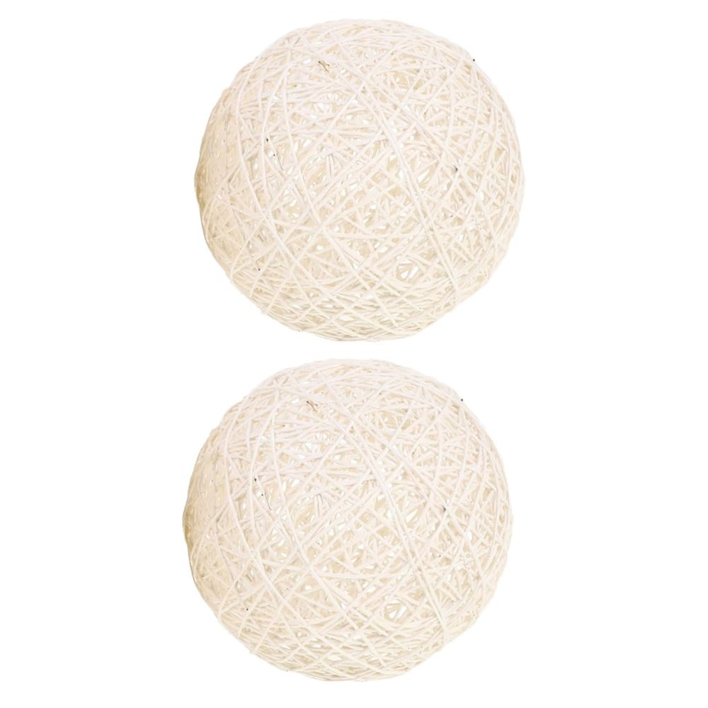 CIYODO 2pcs Woven Rattan Lampshade Cover Decorative Hanging Lamp Shade for Ceiling Table Lamps Lightweight and Sturdy Rustic Design for Home Hotel Restaurant Use