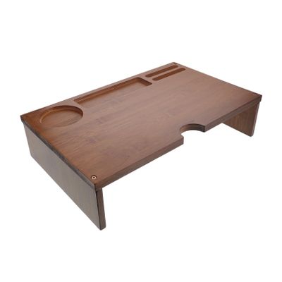 BRIGHTFUFU Monitor Riser Stand for Computer and Laptop Ergonomic Height Desktop -Saving Design for Office Home Dorm Room Use Walnut Color