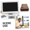 BRIGHTFUFU Monitor Riser Stand for Computer and Laptop Ergonomic Height Desktop -Saving Design for Office Home Dorm Room Use Walnut Color view 3