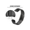 22mm 26mm Titanium Alloy Band Fit for Garmin Fenix 6X Pro/6X/5X/5X Plus/7X / Tactix 7/Descent MK2/Instinct 1/2 Bracelet Replacement Watchband(Black,For Width 26mm) view 4