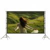 16:9 Projector Screen with Stand, 60/84/100 inch Portable Foldable Projector Movie Screen, for Home Theater Backyard(100in(221x125cm)) view 1