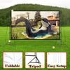 16:9 Projector Screen with Stand, 60/84/100 inch Portable Foldable Projector Movie Screen, for Home Theater Backyard(100in(221x125cm)) view 3