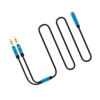 KONTONTY 2 Person Headphones Splitter 1 to 2 Female to Male Headset Adapter Audio Adapter Earphones Converter Random Color