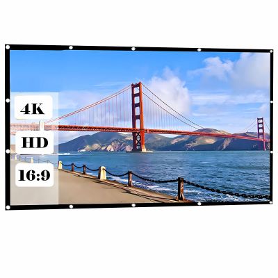 60 inch Projector Screen, 16:9 Foldable Portable Projector Movies Screens, for Home Theater Outdoor Indoor(330x187CM/150in)