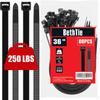 BethTie 36 inch Black Large Zip Ties Heavy Duty 60 PCS, 250 LBS Ultra Strong Plastic Wire Ties, Large Cable Ties Extra Long Tie Wraps, Indoor and Outdoor Use view 1