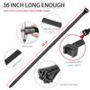 BethTie 36 inch Black Large Zip Ties Heavy Duty 60 PCS, 250 LBS Ultra Strong Plastic Wire Ties, Large Cable Ties Extra Long Tie Wraps, Indoor and Outdoor Use view 2