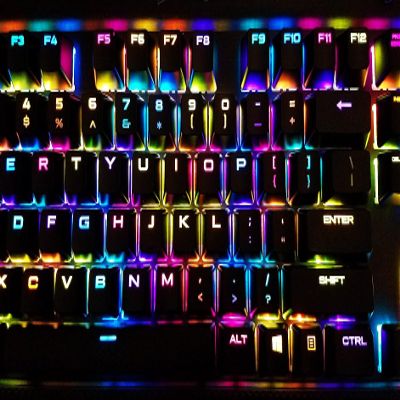 104 Keys Keycaps Set for Corsair K70 MK.2 K63 K65 RGB K68 K95 Strafe Keyboard Retro Font for Corsair Mechanical Gaming Keyboard (Keycaps Only)