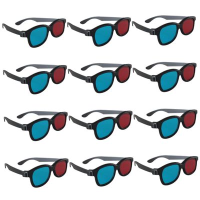 20pcs Movie Glasses Red Blue Stereoscopic Glasses Easy to Carry for Movies Games Travel Cinema