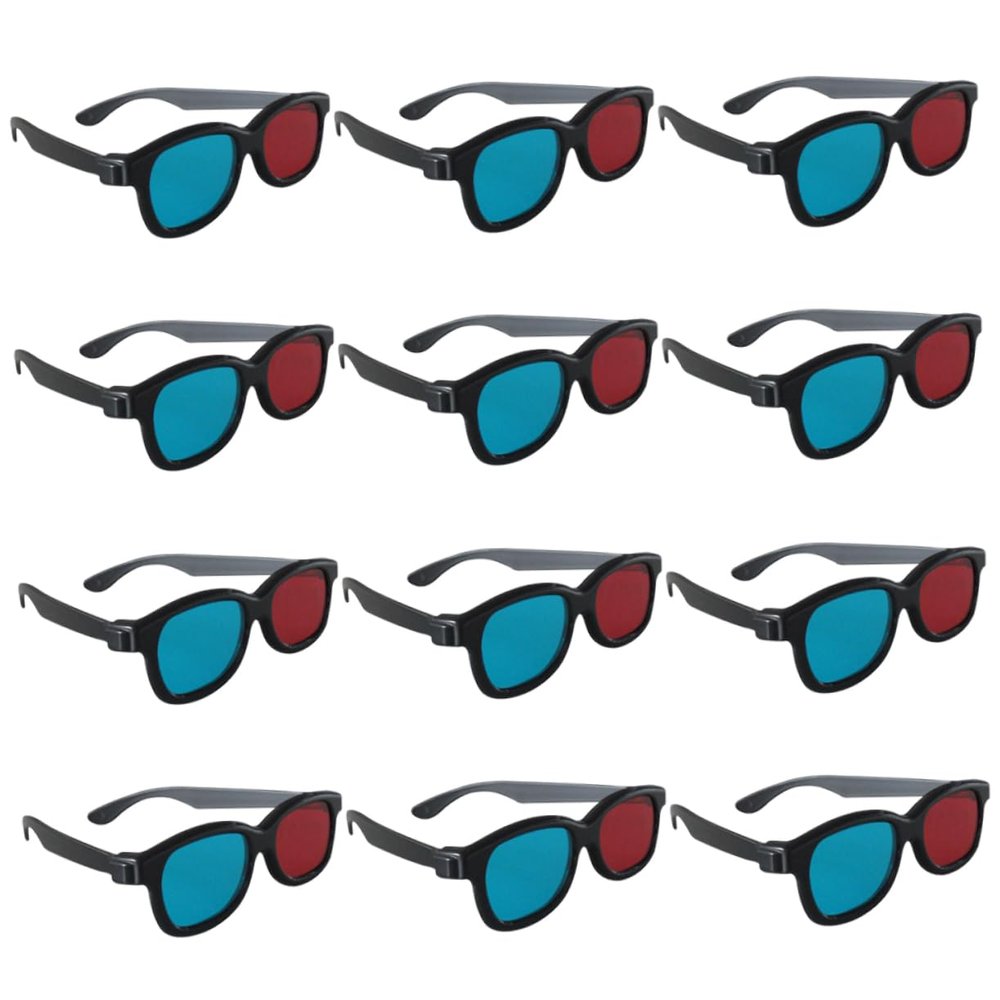 20pcs Movie Glasses Red Blue Stereoscopic Glasses Easy to Carry for Movies Games Travel Cinema