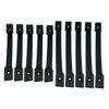 LIFKICH 10pcs Small Speaker Leather Handle Heavy Duty Pull Handles for Subwoofer Barn Door Garage Door Pre-drilled view 1