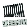 LIFKICH 10pcs Small Speaker Leather Handle Heavy Duty Pull Handles for Subwoofer Barn Door Garage Door Pre-drilled view 3